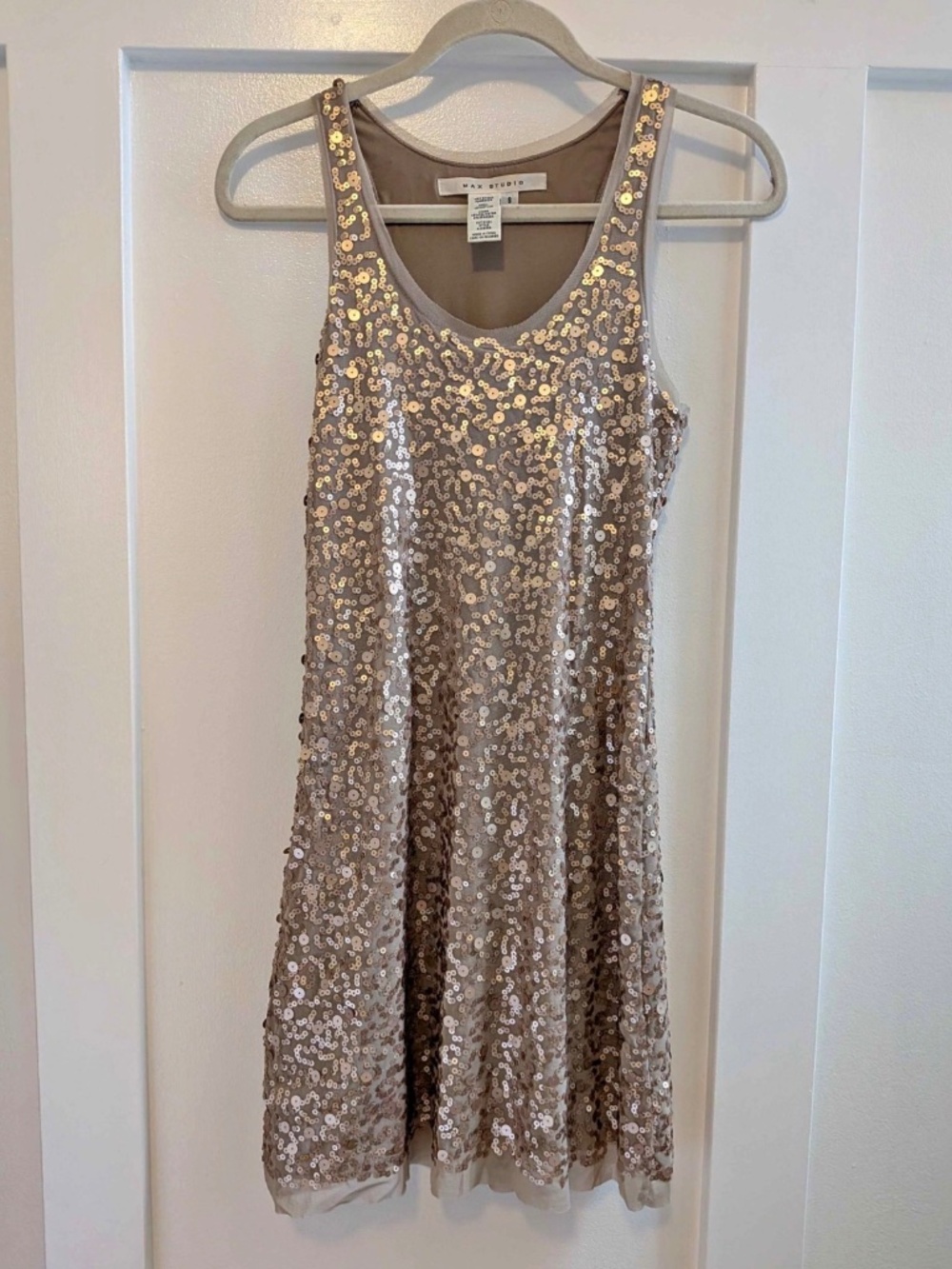 Gold Sequin Women's Summer Dress Max Studio Size Small
